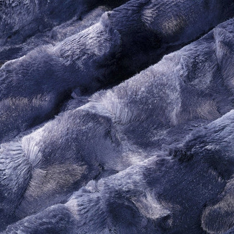 Navy Luxe Cuddle Galaxy Minky Plush Fabric 58/60"