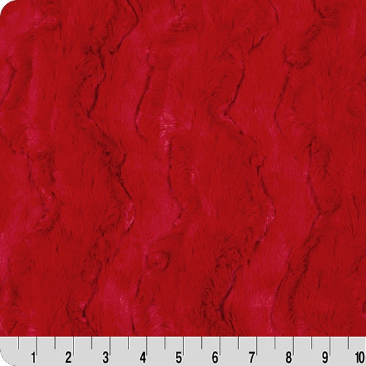 Polyester Cuddle Fabric Luxe Cuddle Glacier Cardinal 58-60"