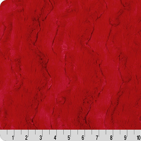 Polyester Cuddle Fabric Luxe Cuddle Glacier Cardinal 58-60"