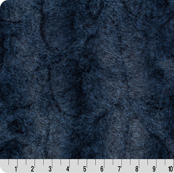 Polyester Minky Fabric Luxe Cuddle Heather Stars Chambray