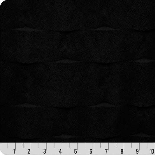 Minky Plush Marbella Black Fabric