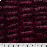 Luxe Cuddle Milan Cheetah Fabric Merlot Per Yard