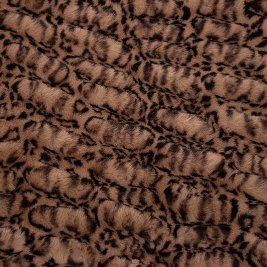 Luxe Cuddle Milan Cheetah Fabric Swiss Chocolate Per Yard