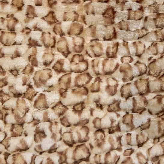 Luxe Cuddle Fabric Milan Clouded Leopard French Oak
