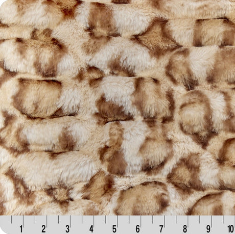 Luxe Cuddle Fabric Milan Clouded Leopard French Oak