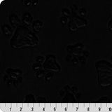Black Luxe Cuddle Paws Minky Fabric 58-60"