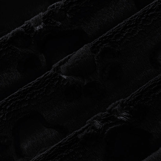 Black Luxe Cuddle Paws Minky Fabric 58-60"