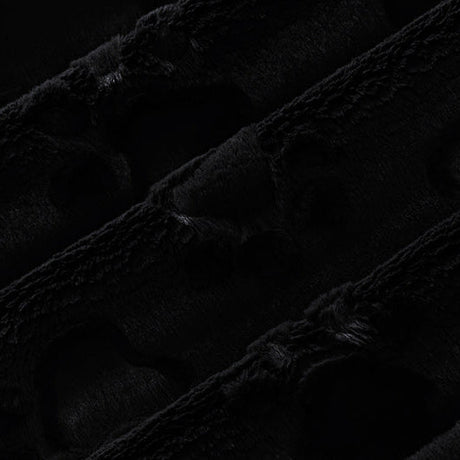Black Luxe Cuddle Paws Minky Fabric 58-60"