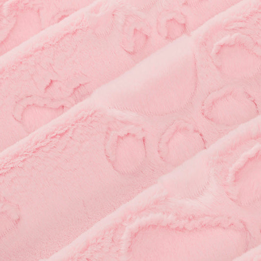 Minky Fabric Luxe Cuddle Paws Blush 58-60"
