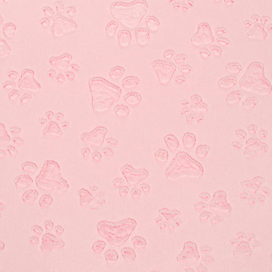 Minky Fabric Luxe Cuddle Paws Blush 58-60"