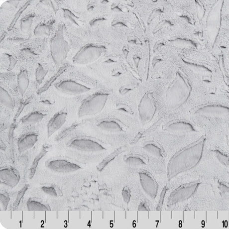 Minky Plush Floral Fabric Luxe Cuddle Poppy Alloy 58-60