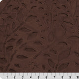 Minky Plush Floral Fabric Luxe Cuddle Poppy Coffee