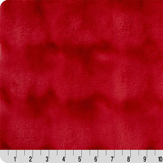 Luxe Cuddle Powderpuff Crimson Fabric