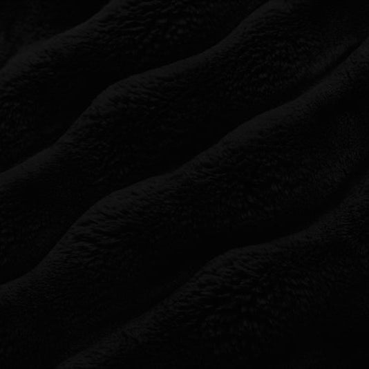 Luxe Cuddle Powderpuff Black Fabric 58-60"