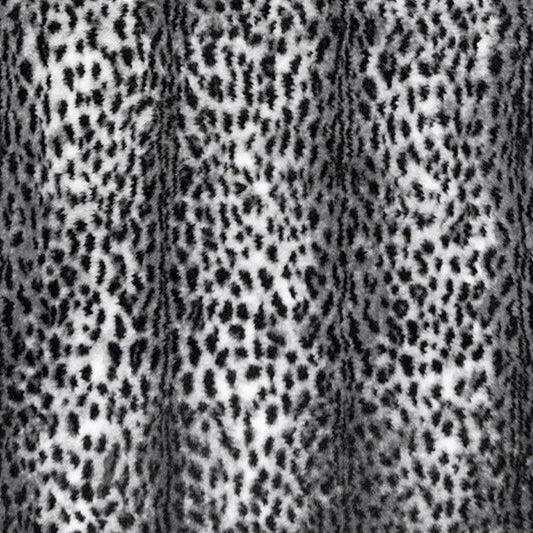 Luxe Cuddle Savanna Snow/Black Fabric 58/60" per Yard