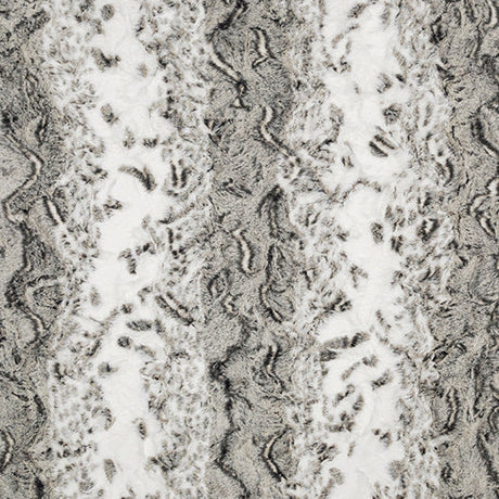 Minky Fabric Luxe Cuddle Snowy Owl Charcoal 58-60"