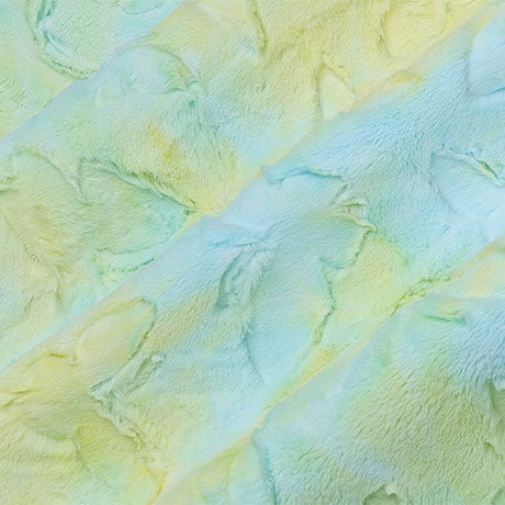 Luxe Cuddle Butterfly Fabric Lemon Fizz 58/60"