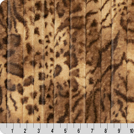 Luxe Cuddle Vienna Bengal Pecan Fabric 58/60"