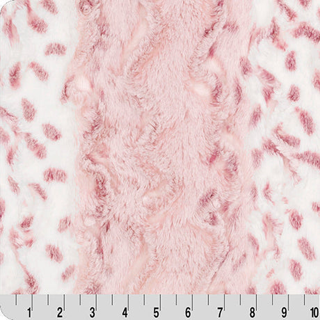 Luxe Cuddle Wild Lynx Wildrose Fabric 58-60"