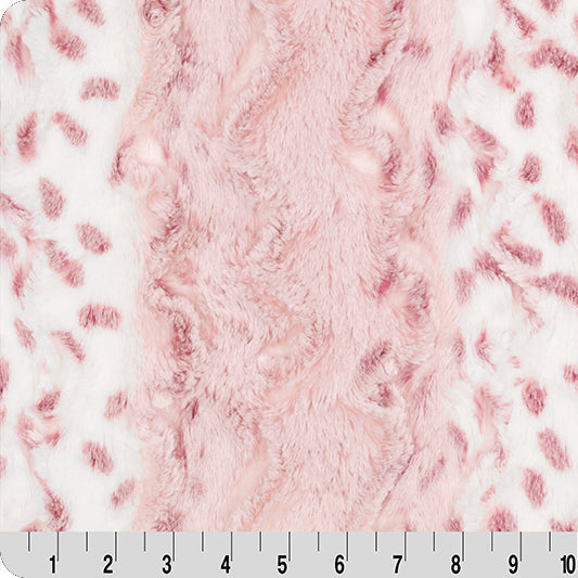 Luxe Cuddle Wild Lynx Wildrose Fabric 58-60"