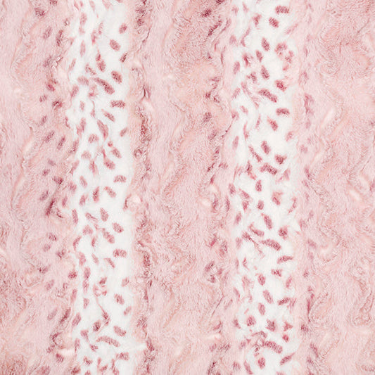 Luxe Cuddle Wild Lynx Wildrose Fabric 58-60"