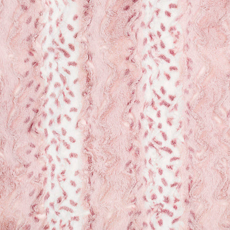 Luxe Cuddle Wild Lynx Wildrose Fabric 58-60"