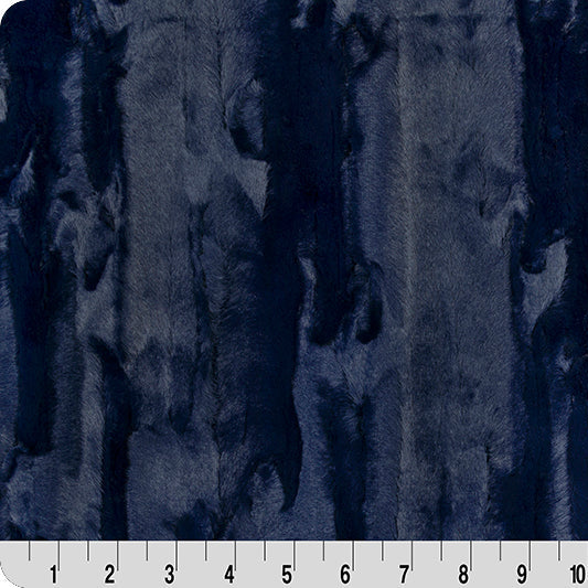 Polyester Minky Plush Fabric Luxe Cuddle Willow Ink 58-60"
