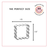 Mini Square Fluted Cookie Cutter 1.5 in M185