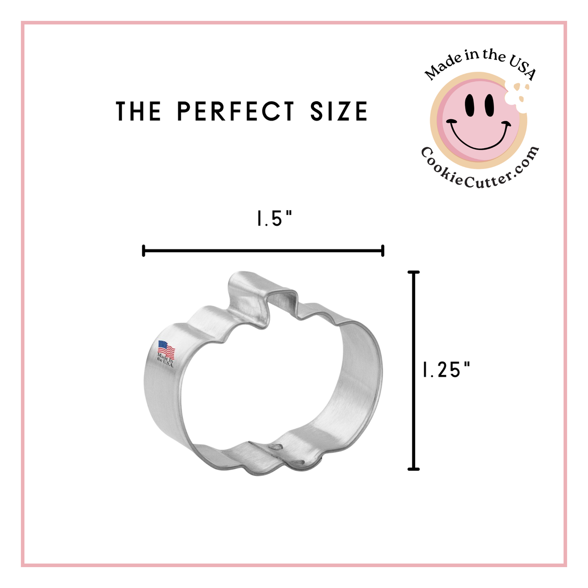 Mini Pumpkin Cookie Cutter 1.5 in M191