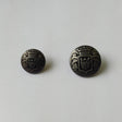 Antique Tin Crown Crest Metal Button - Antique Tin, Crown Crest, Metal Button