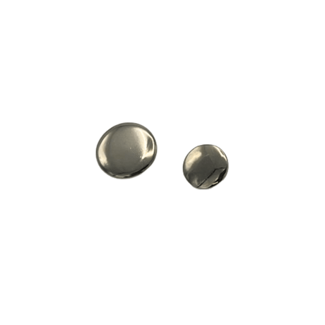 Silver Metal Button Metal Fabric - Silver, Button, L28, L32