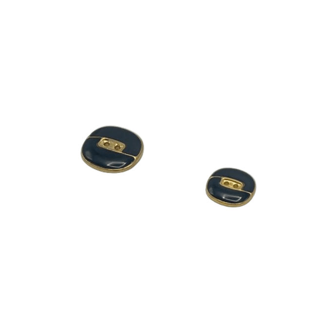 Black/Gold Blazer Button Metal Button - Black/Gold, Blazer Style