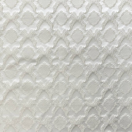 Perla Collection Polyester Fabric - Shiny Floral Damask Diamond Jacquard, 55" Width (Sample Book)
