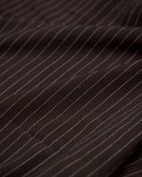 Chocolate Brown Pinstripe Linen Blend