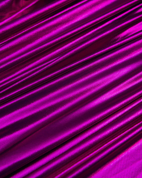Shiny Foiled Spandex Magenta