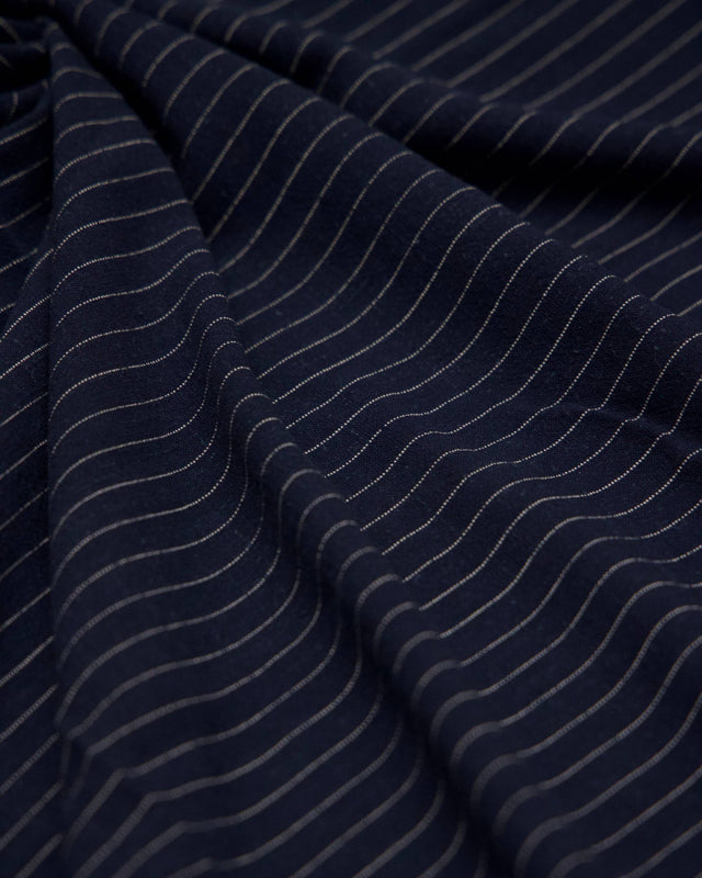 Pinstripe Linen Blend Navy