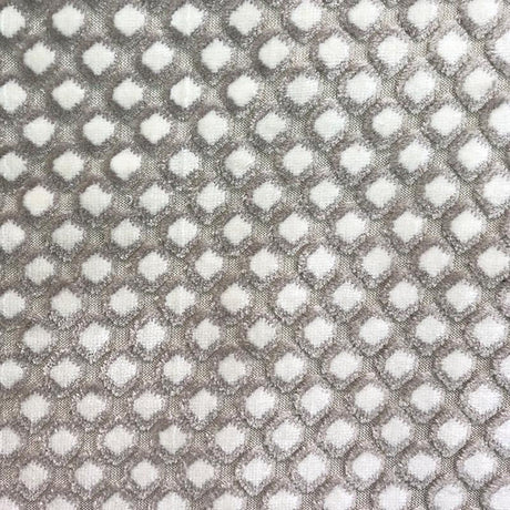 Malia Circular Cut Velvet Fabric - Two Toned Circle Pattern, 55" Width (1 Yard)