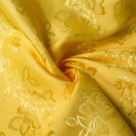 Floral Jacquard Satin Fabric - Floral Woven Brocade, 60" Width