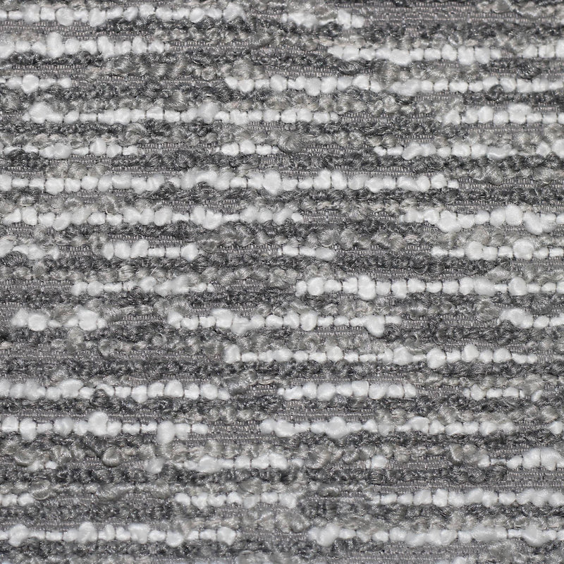 Manson Textured Boucle Linen Look Polyester Acrylic Fabric - Silver, Gray, Black, 61" Width (1 Yard)
