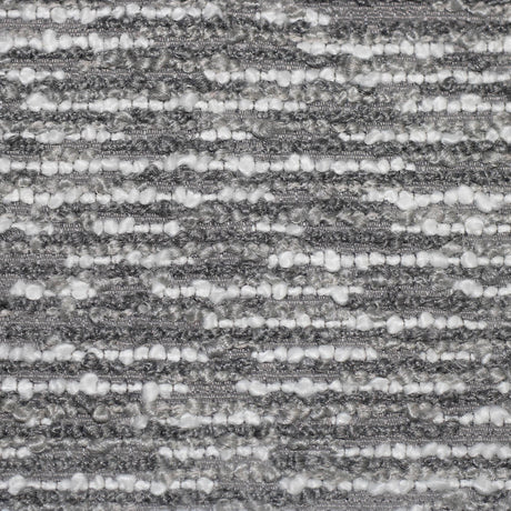 Manson Textured Boucle Linen Look Polyester Acrylic Fabric - Silver, Gray, Black, 61" Width (1 Yard)