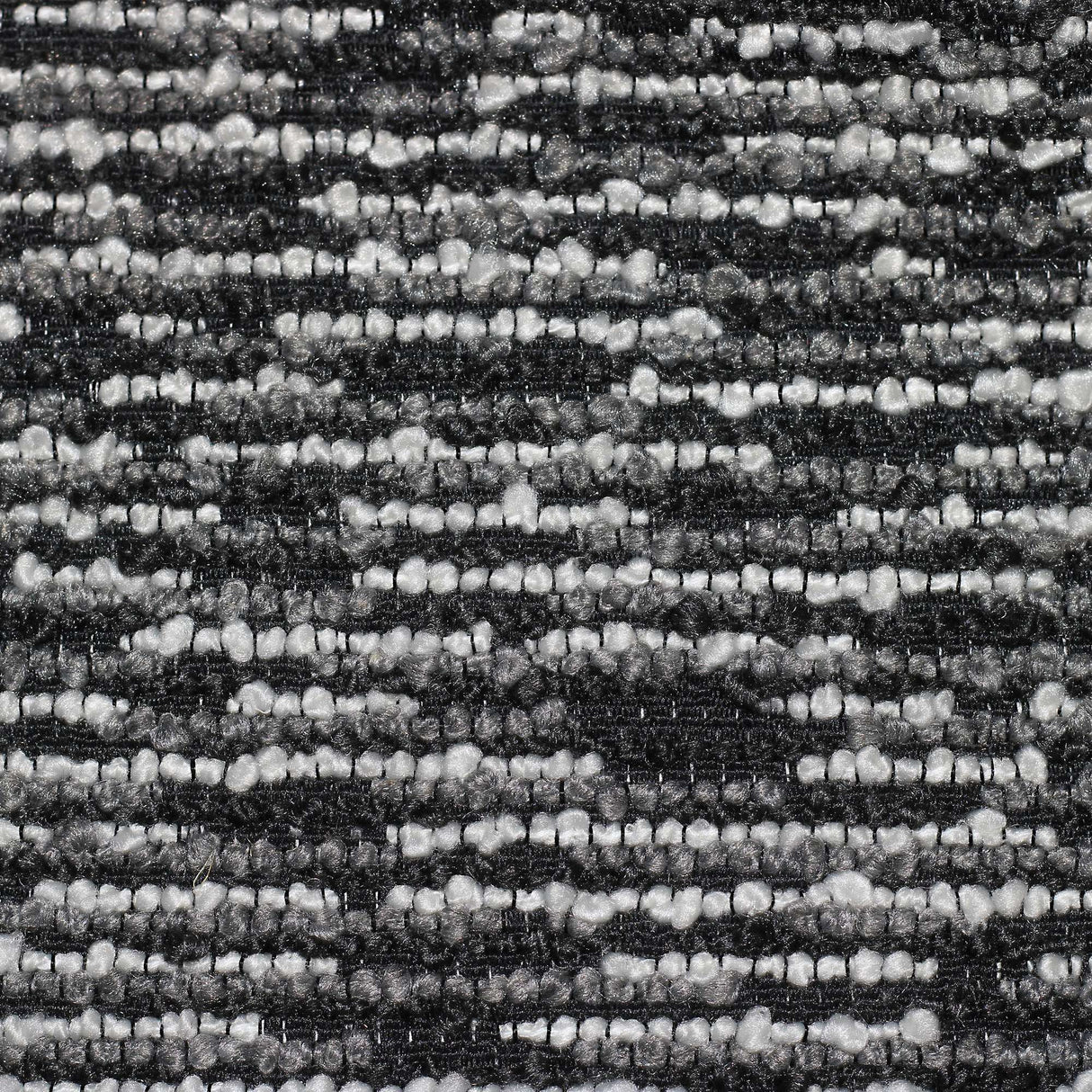 Manson Textured Boucle Linen Look Polyester Acrylic Fabric - Silver, Gray, Black, 61" Width (1 Yard)