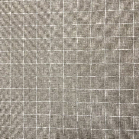 Mariah Fabric - Linen Look Checkered Square Pattern, 55" Width (1 Yard)