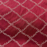 Marilyn Fabric Silk Fabric - Diamond Embroidered Floral, 54" Width (1 Yard)
