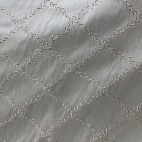 Marilyn Fabric Silk Fabric - Diamond Embroidered Floral, 54" Width (1 Yard)