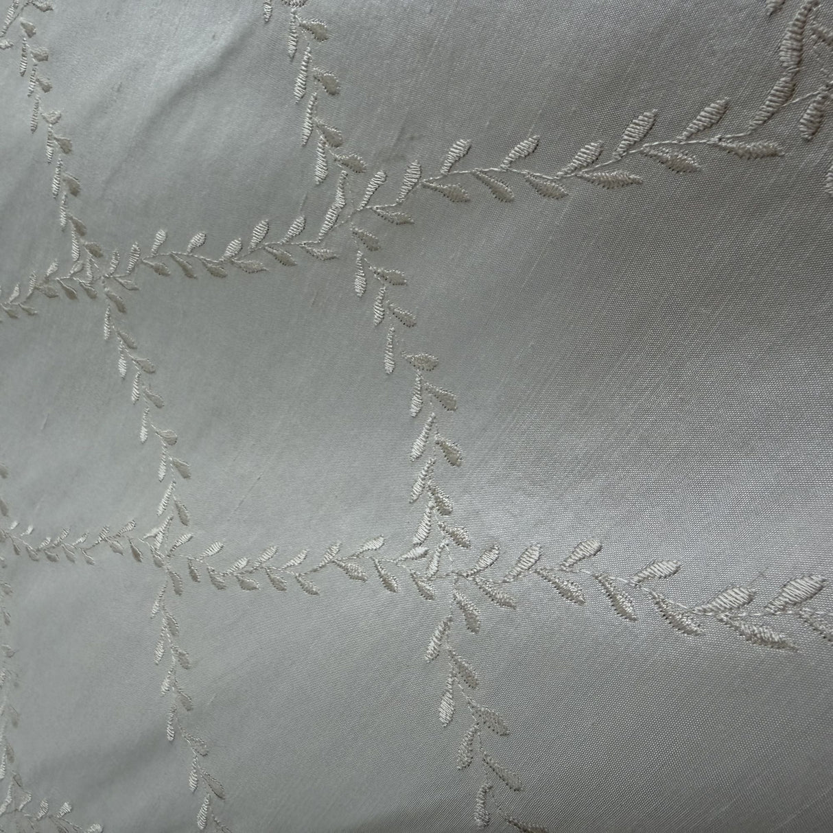 Marilyn Fabric Silk Fabric - Diamond Embroidered Floral, 54" Width (1 Yard)