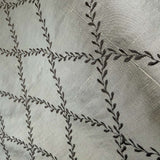 Marilyn Fabric Silk Fabric - Diamond Embroidered Floral, 54" Width (1 Yard)