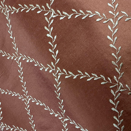 Marilyn Fabric Silk Fabric - Diamond Embroidered Floral, 54" Width (1 Yard)