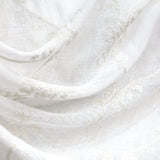 Marquee Fabric - Embroidered Damask Metallic Sheer Fabric, Silver, 55" Width (1 Yard)