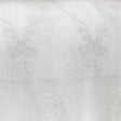 Marquee Fabric - Embroidered Damask Metallic Sheer Fabric, Silver, 55" Width (1 Yard)