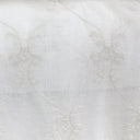 Marquee Fabric - Embroidered Damask Metallic Sheer Fabric, Silver, 55" Width (1 Yard)